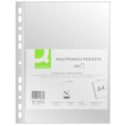 Folie Protectie Pentru Documente A4, 40 Microni, 100folii/set, Q-connect - Transparenta