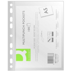 Folie Protectie Pentru Documente A5, 50 Microni, 100folii/set, Q-connect - Cristal