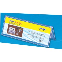 Display Nume Pentru Birou, Din Plastic, Forma A, 85 X 250mm, Kejea - Transparent