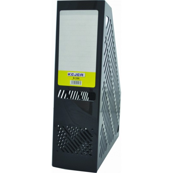 Suport Vertical Plastic Pentru Cataloage, 75mm, Kejea - Negru