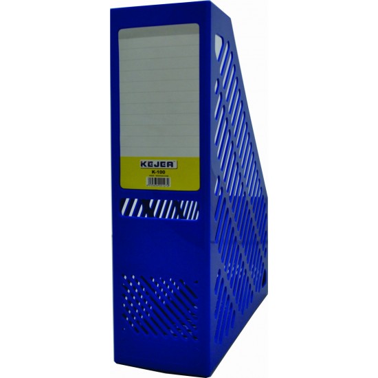 Suport Vertical Plastic Pentru Cataloage, 75mm, Kejea - Albastru