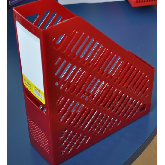 Suport Vertical Plastic Pentru Cataloage, 75mm, Kejea - Rosu