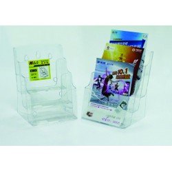 Display Plastic Pentru Brosuri, De Birou/perete, 3 X A5, Kejea - Transparent