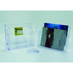 Display Plastic Pentru Brosuri, De Birou/perete, 2 X A4-landscape, Kejea - Transparent