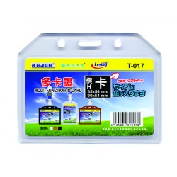 Buzunar Dubla Fata Pentru Id Carduri, Pvc Flexibil, 85 X 54mm, Orizontal, 5 Buc/set, Kejea - Transp