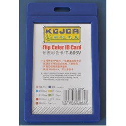 Suport Pp Tip Flip, Pentru Carduri, 55 X 85mm, Vertical, 5 Buc/set, Kejea - Bleumarin