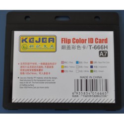 Suport Pp Tip Flip, Pentru Carduri, 105 X 74mm, Orizontal, 5 Buc/set, Kejea - Negru