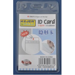 Buzunar Pvc, Pentru Id Carduri, 61 X 90mm, Vertical, 10 Buc/set, Kejea - Cristal