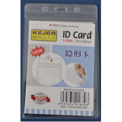 Buzunar Pvc, Pentru Id Carduri, 128 X 91 Mm, Vertical, 10 Buc/set, Kejea - Cristal