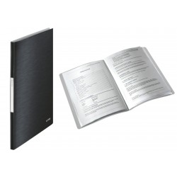 Mapa De Prezentare Leitz Style, Coperta Moale, Pp, A4, 40 De Folii, Negru-satin