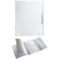 Mapa Leitz Style, Plastic Pp, Cu 12 Separatoare - Alb Arctic