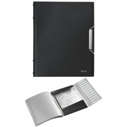 Mapa Leitz Style, Plastic Pp, Cu 12 Separatoare - Negru Satin