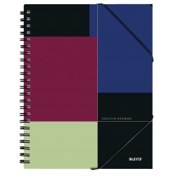 Caiet De Birou Leitz Executive Be Mobile, Pp, A4, 80 Coli, Cu Spira, Dictando, Negru-violet