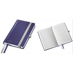 Caiet De Birou Leitz Style, A6, Coperta Dura, Matematica, Hartie Crem - Albastru-violet