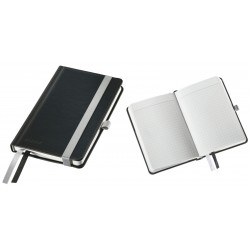 Caiet De Birou Leitz Style, Coperta Dura, Fsc, Reciclabil, A6, 80 Coli, Matematica, Negru-satin