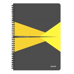 Caiet De Birou Leitz Office, Pp, Fsc, Reciclabil, A4, 90 Coli, Cu Spira, Dictando, Galben