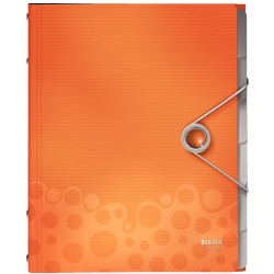 Mapa Plastic Cu 6 Separatoare, Leitz Bebop - Portocaliu