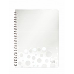 Caiet A4, Cu Spirala, 80 File, Matematica, Leitz Bebop - Coperta Alba