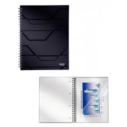 Caiet A4, Cu Spirala, 80 File, Matematica, Leitz Prestige - Coperta Neagra