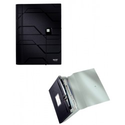 Mapa Plastic Cu 6 Compartimente, Leitz Prestige - Negru
