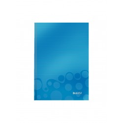 Caiet Leitz Wow, Carton Laminat, Coperta Dura, Fsc, Reciclabil, A5, 80 Coli, Dictando, Albastru