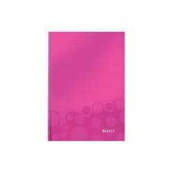 Caiet Leitz Wow, Carton Laminat, Coperta Dura, Fsc, Reciclabil, A5, 80 Coli, Matematica, Roz