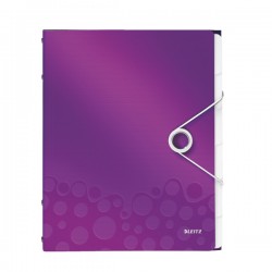 Mapa Leitz Wow Cu 6 Separatoare, Pp - Mov Metalizat