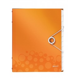 Mapa Leitz Wow Cu 12 Separatoare, Pp - Portocaliu Metalizat