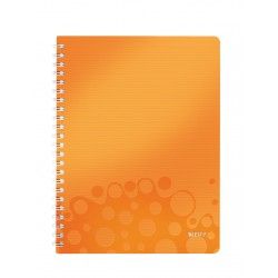 Caiet De Birou Leitz Wow, Pp, A4, Cu Spira, Matematica - Portocaliu Metalizat Caiet De Birou Leitz Wow, Pp, A4, Cu Spira, Matematica - Portocaliu Metalizat