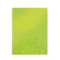 Caiet De Birou Leitz Wow, Pp, A4, Cu Spira, Matematica - Verde Metalizat Caiet De Birou Leitz Wow, Pp, A4, Cu Spira, Matematica - Verde Metalizat