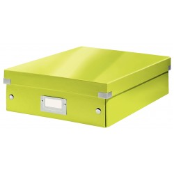Cutie Depozitare Leitz Wow Click & Store Organizer, Carton Laminat, Medie, Verde