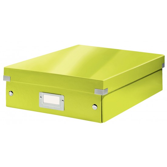 Cutie Depozitare Leitz Wow Click & Store Organizer, Carton Laminat, Medie, Verde