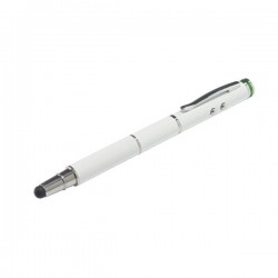 Pix Stylus Leitz Complete 4 In 1, Pentru Touchscreen, Lanterna Led, Pointer Laser Rosu, 100 M, Alb