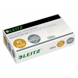 Capse Leitz Power Performance, P3, 24/6, 1000 Buc/cutie, Albe