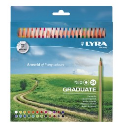 Creioane Colorate Lyra Graduate Graphite, 24 Culori/cutie Creioane Colorate Lyra Graduate Graphite, 24 Culori/cutie