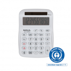 Calculator De Birou Maul Eco Mj555, 8 Digits, Realizat Din Plastic Reciclat, Incarcare Solara - Alb Calculator De Birou Maul Eco Mj555, 8 Digits, Realizat Din Plastic Reciclat, Incarcare Solara - Alb