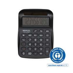 Calculator De Birou Maul Eco Mj555, 8 Digits, Realizat Din Plastic Reciclat, Incarcare Solara-negru Calculator De Birou Maul Eco Mj555, 8 Digits, Realizat Din Plastic Reciclat, Incarcare Solara-negru