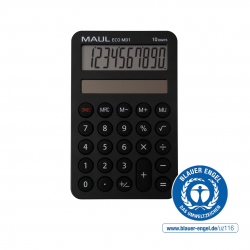Calculator De Buzunar Maul Eco Md1, 10 Digits, Realizat Din Plastic Reciclat, Incarcare Solara-negru Calculator De Buzunar Maul Eco Md1, 10 Digits, Realizat Din Plastic Reciclat, Incarcare Solara-negru