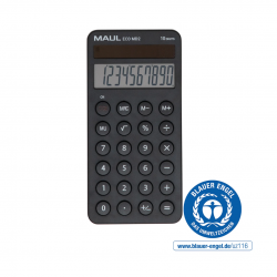 Calculator De Buzunar Maul Eco Md2, 10 Digits, Realizat Din Plastic Reciclat, Incarcare Solara-negru Calculator De Buzunar Maul Eco Md2, 10 Digits, Realizat Din Plastic Reciclat, Incarcare Solara-negru
