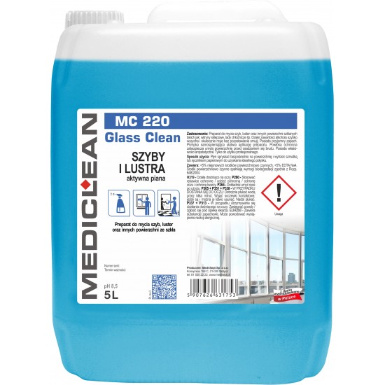 Detergent Pentru Geamuri Mediclean Mc220, 5l