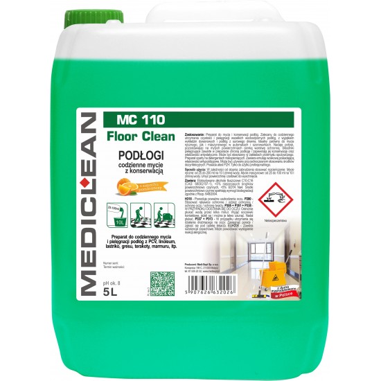 Detergent Pentru Pardoseli Mediclean Mc110, 5l-portocala