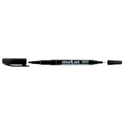 Marker Pentru Cd/dvd-uri, 2 Capete - 0.5mm Si 2.0mm, Corp Plastic, Molin - Negru Marker Pentru Cd/dvd-uri, 2 Capete - 0.5mm Si 2.0mm, Corp Plastic, Molin - Negru