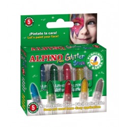 Set 5 Culori Machiaj, Alpino Glitter Sticks - Asortate