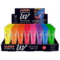 Display Machiaj, 40 Tub X 10ml/display, Alpino Make-up Uv - 8 Culori Ultraviolete