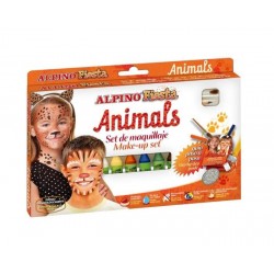 Set Machiaj Alpino Animals - 6 Culori X 5 Gr + Accesorii