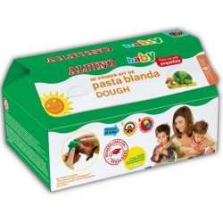 Kit 6 Culori X 35gr Plastilina + 10 Forme Modelaj + Roller, Alpino Baby