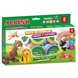 Kit 8 Culori X 14gr Plastilina Magica, 112 Grame, Alpino