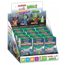 Display 12 (4 X 3) Plastilina Magica, Alpino Walking Zombies