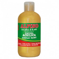Vopsea Acrilica, Rezistenta La Apa, 250ml, Alpino - Auriu Metalizat Vopsea Acrilica, Rezistenta La Apa, 250ml, Alpino - Auriu Metalizat