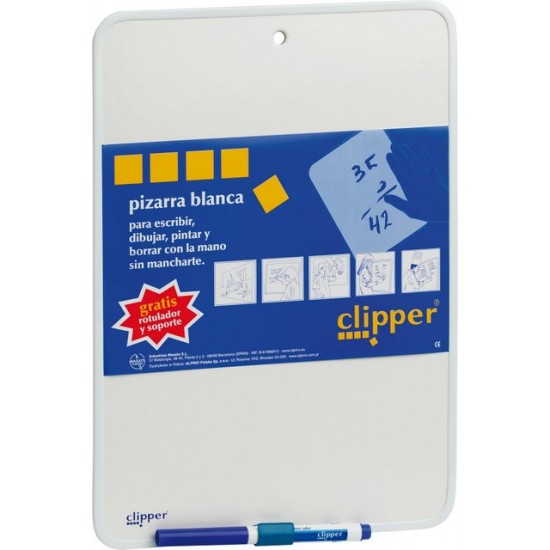 Tablita Pentru Scris 35 X 25 Cm + Marker, Clipper - Alba